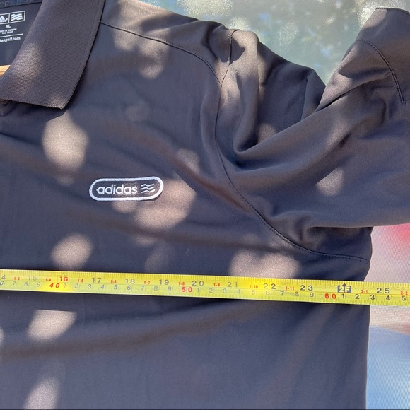 Adidas Mens Golf Polo Black Performance Athletic Short Sleeve Size XL - Picture 2 of 4